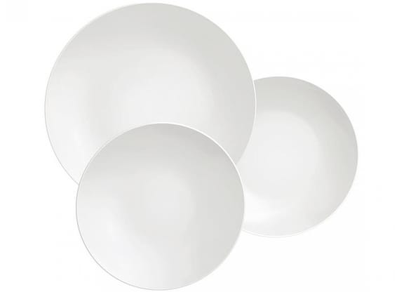 Jogo de Pratos Redondo de Porcelana Branco - Tramontina Sophia 12 Peças