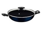 Panela Wok Antiaderente Tramontina de Alumínio - Ravena Azul 28cm