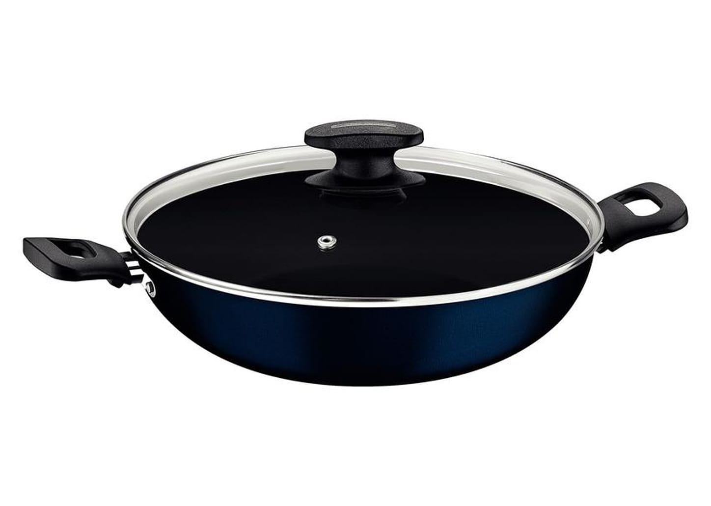 Panela Wok Antiaderente Tramontina de Alumínio - Ravena Azul 28cm