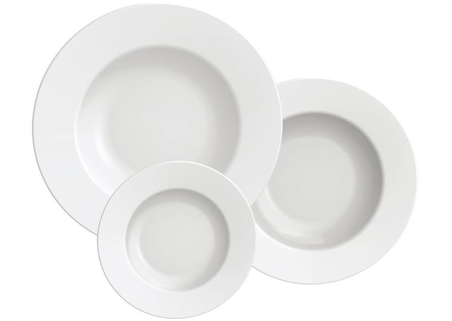 Jogo de Pratos Redondo de Porcelana Branco - Tramontina Maria Augusta 12 Peças