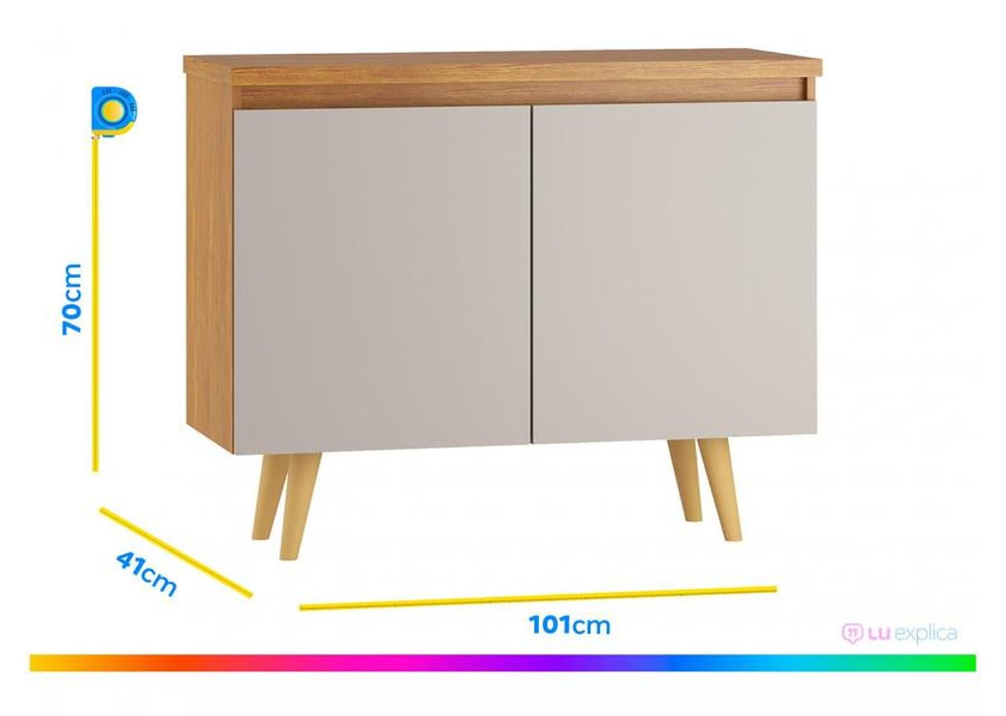 Buffet Moderno 2 Portas Viero Móveis Active