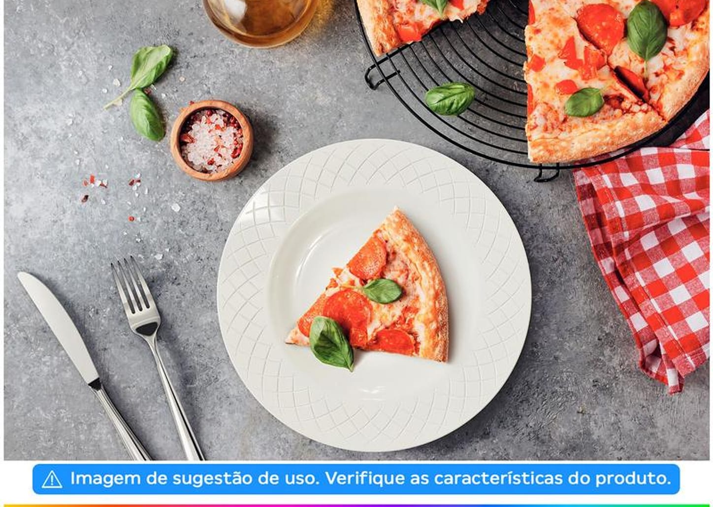 Jogo de Pratos Redondo de Porcelana Branco Raso - Tramontina Ingrid 6 Peças