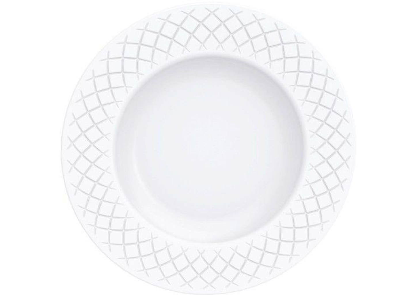 Jogo de Pratos Redondo de Porcelana Branco de Sobremesa Tramontina Ingrid 6 Peças