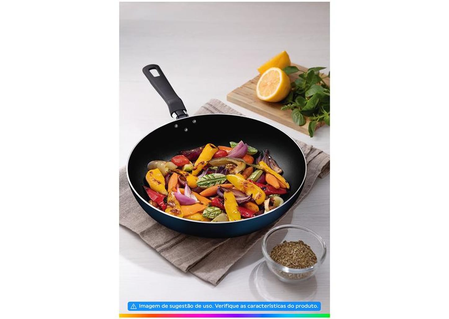 Frigideira Antiaderente Tramontina de Alumínio - Funda Ravena Azul 28cm