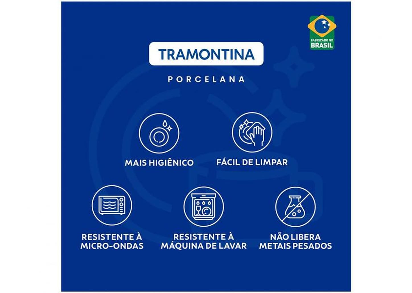 Aparelho de Jantar e Chá 20 Peças Tramontina - Porcelana Cinza Redondo Gabrielle