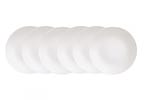 Jogo de Pratos Redondo de Porcelana Branco Raso - Tramontina Leonora 6 Peças