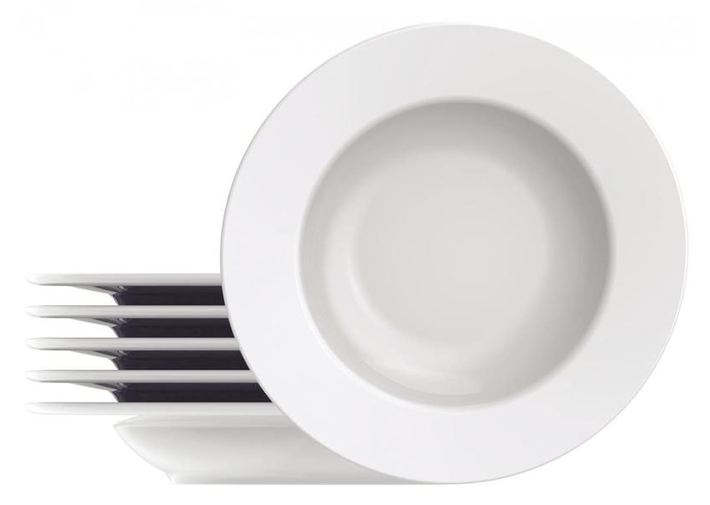 Jogo de Pratos Redondo de Porcelana Branco Fundo - Tramontina Maria Augusta 6 Peças