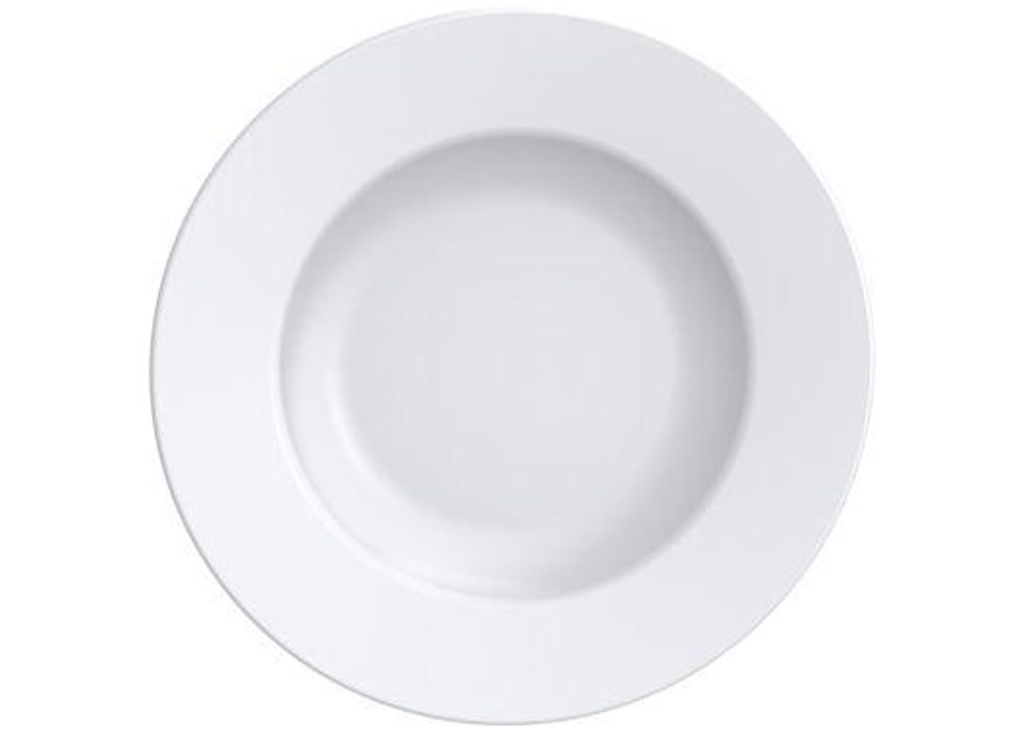 Jogo de Pratos Redondo de Porcelana Branco para Sobremesa Tramontina Maria Augusta 6 Peças