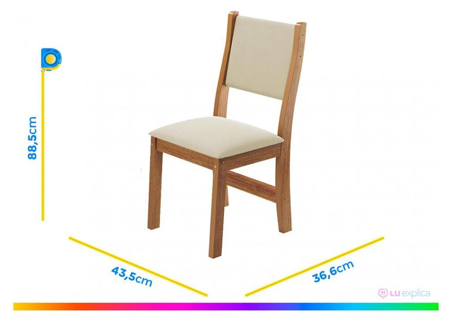 Mesa de Jantar 4 Cadeiras Retangular Mel/Veludo Pastel Viero Móveis Celine