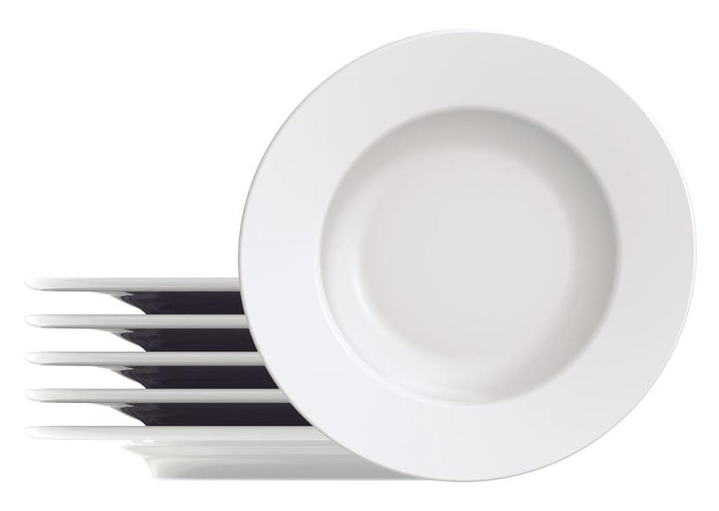 Jogo de Pratos Redondo de Porcelana Branco para Sobremesa Tramontina Maria Augusta 6 Peças