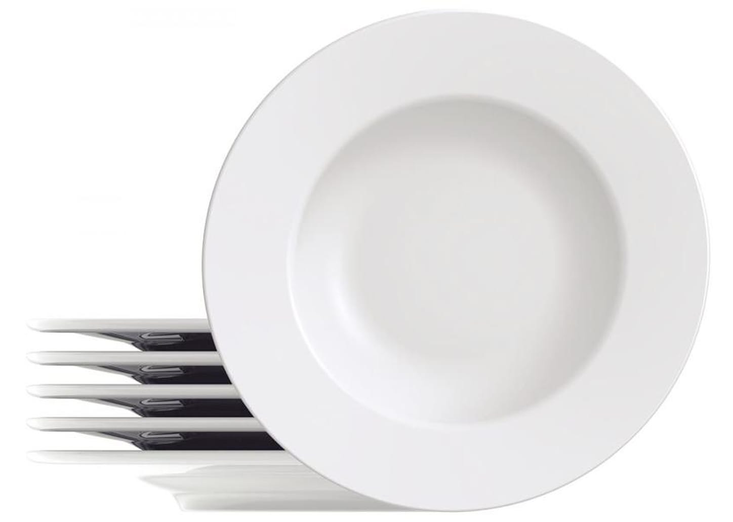 Jogo de Pratos Redondo de Porcelana Branco Raso - Tramontina Maria Augusta 6 Peças