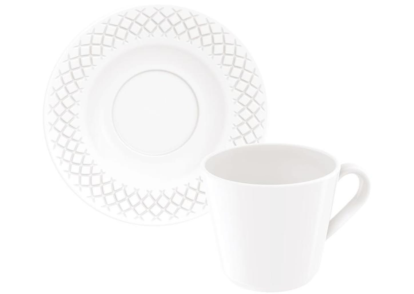 Aparelho de Jantar e Chá 20 Peças Tramontina - Porcelana Branco Redondo Ingrid