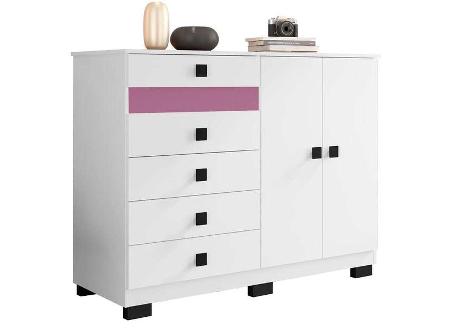 Cômoda 5 Gavetas 2 Portas Araplac Malu