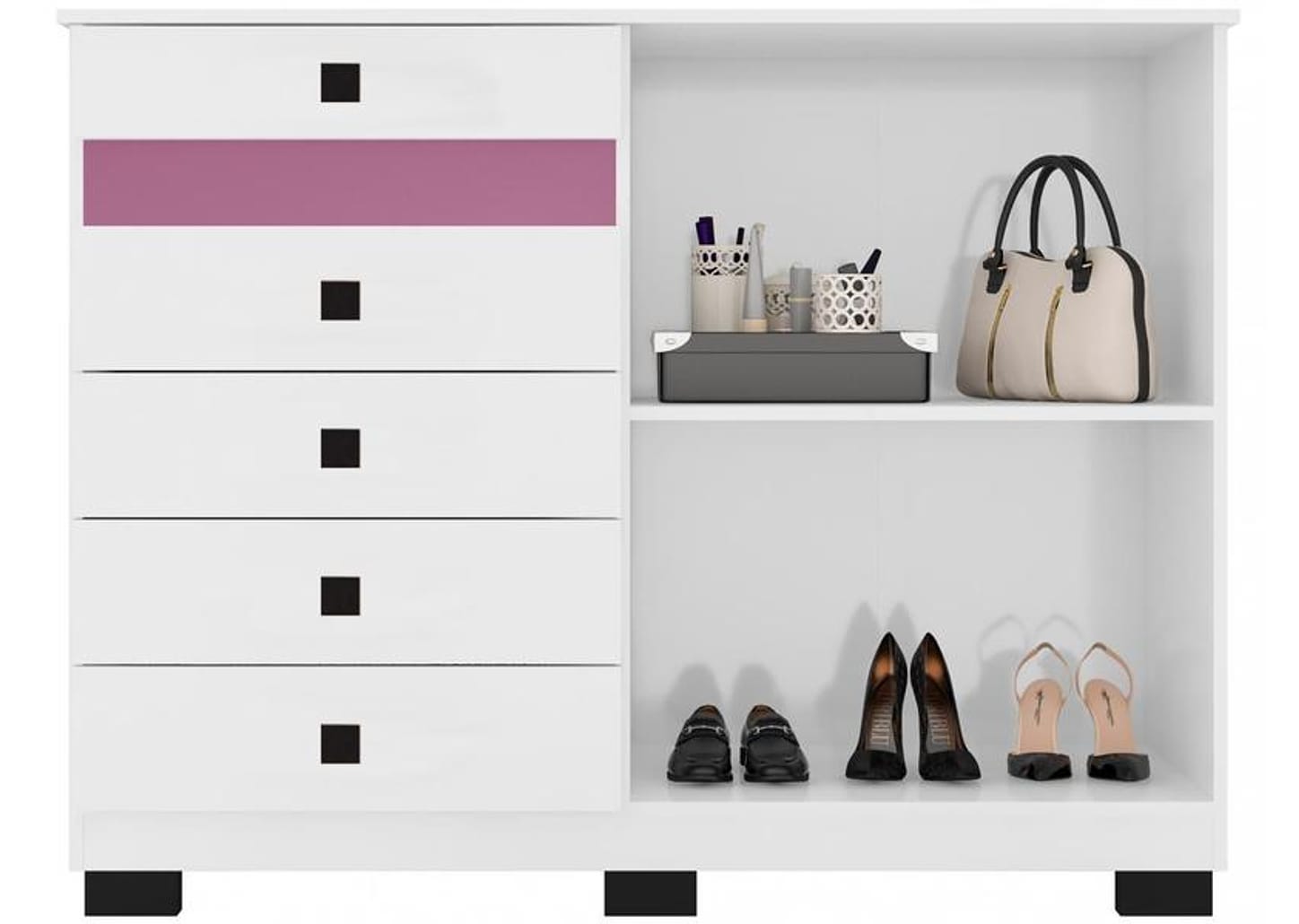 Cômoda 5 Gavetas 2 Portas Araplac Malu