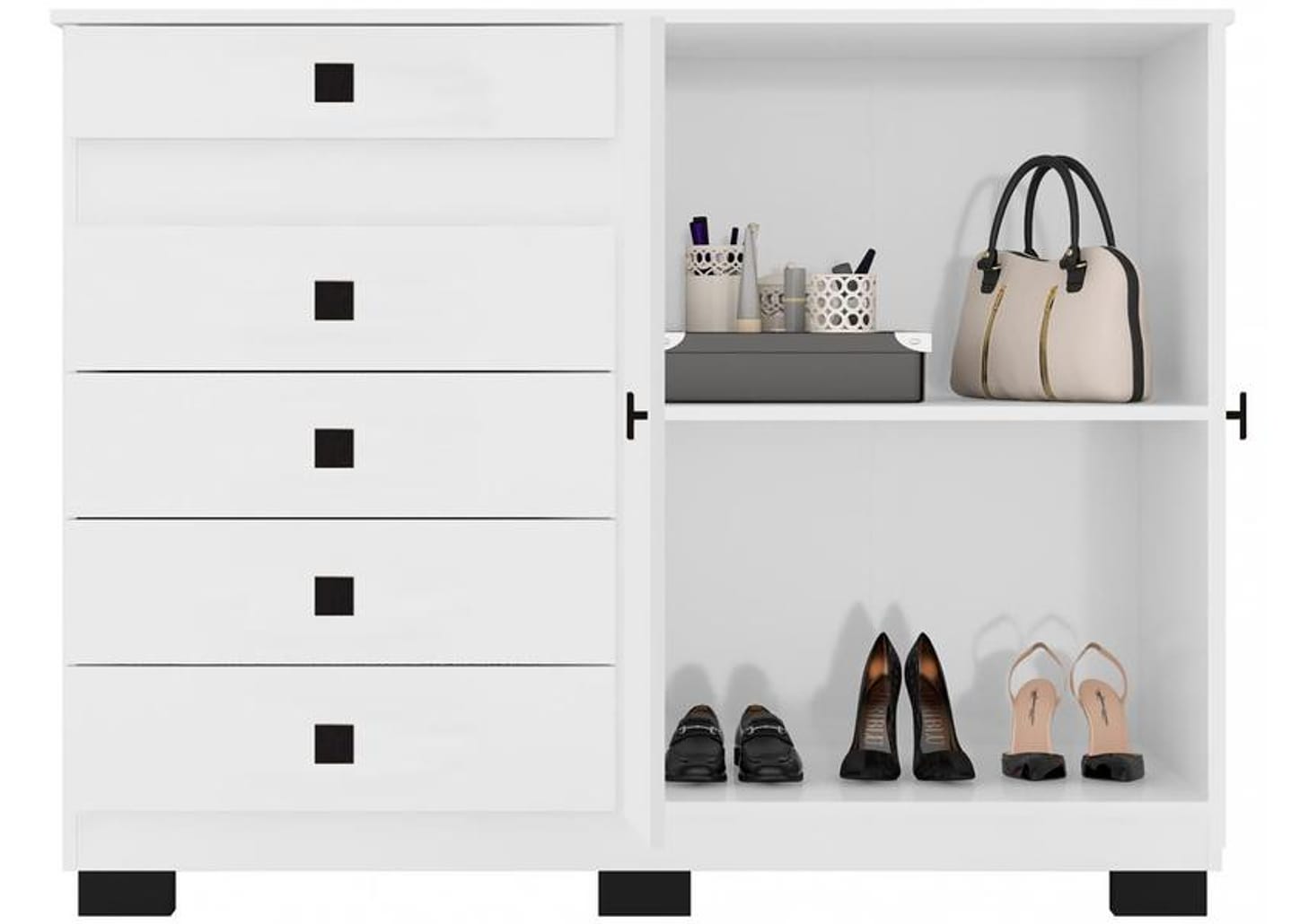 Cômoda 5 Gavetas 2 Portas Araplac Malu