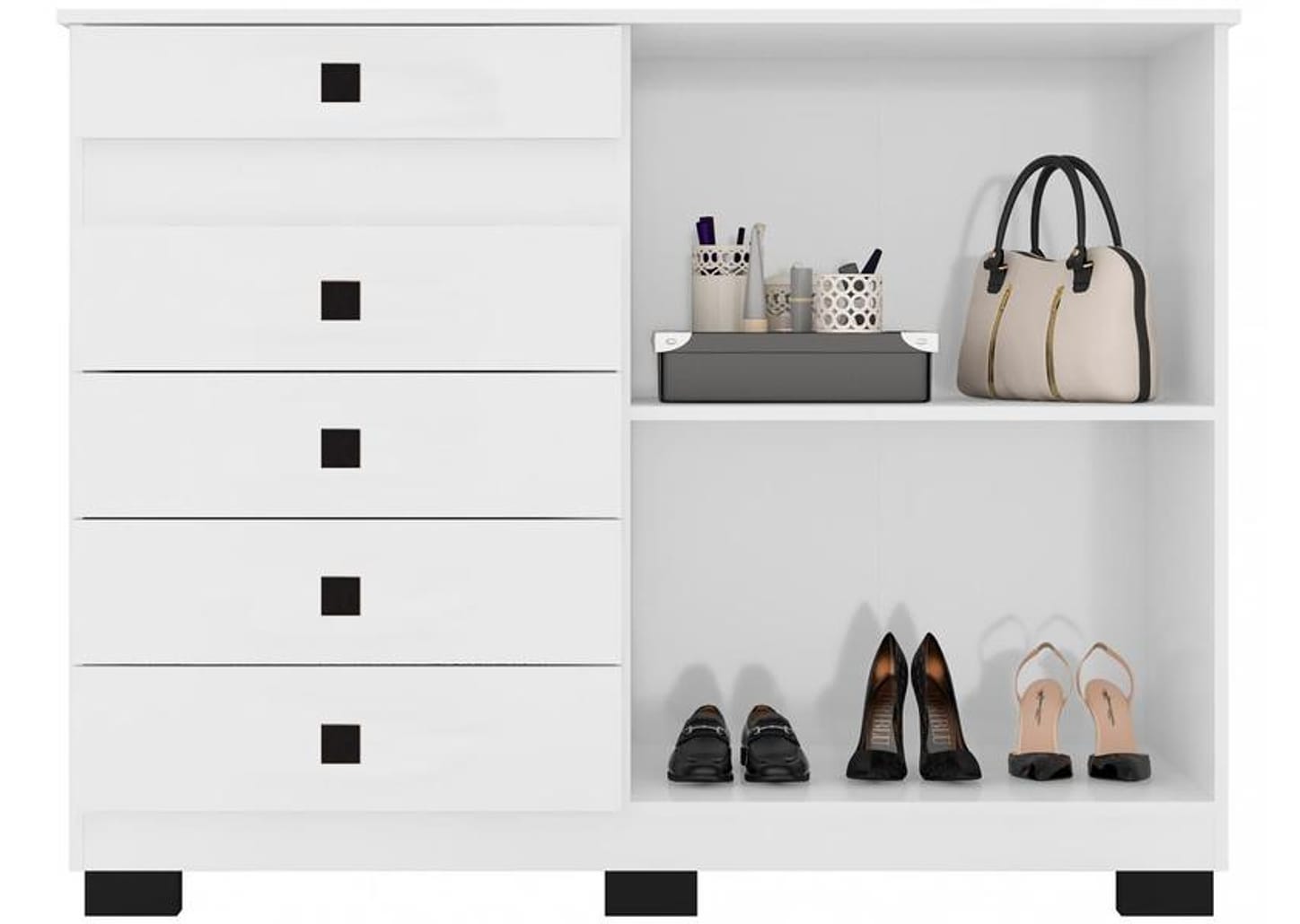 Cômoda 5 Gavetas 2 Portas Araplac Malu