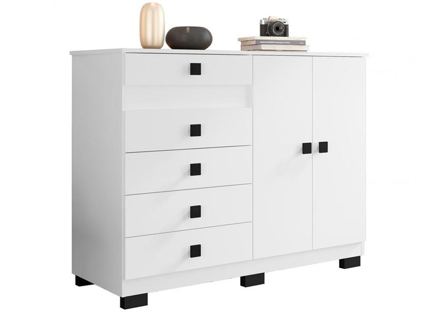 Cômoda 5 Gavetas 2 Portas Araplac Malu