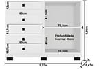 Cômoda 5 Gavetas 2 Portas Araplac Malu