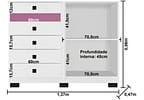 Cômoda 5 Gavetas 2 Portas Araplac Malu