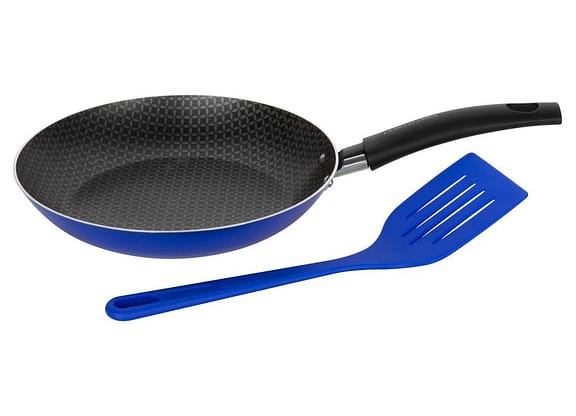 Frigideira Antiaderente Multiflon de Alumínio Color Azul 20cm com Espátula
