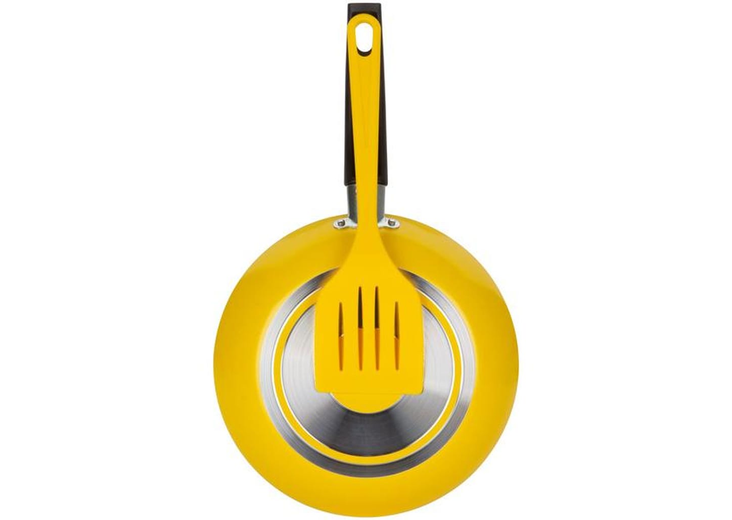 Frigideira Antiaderente Multiflon de Alumínio com Espátula Color Amarela 20cm