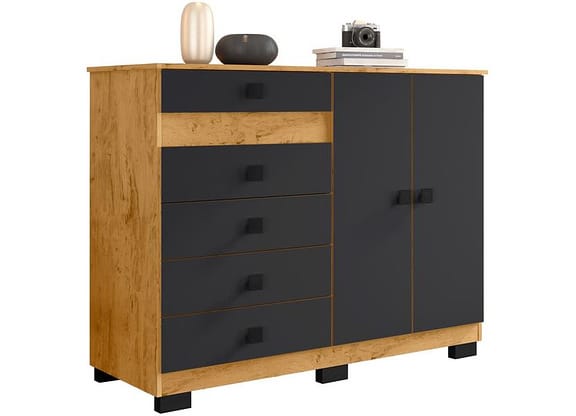 Cômoda 5 Gavetas 2 Portas Araplac Mal