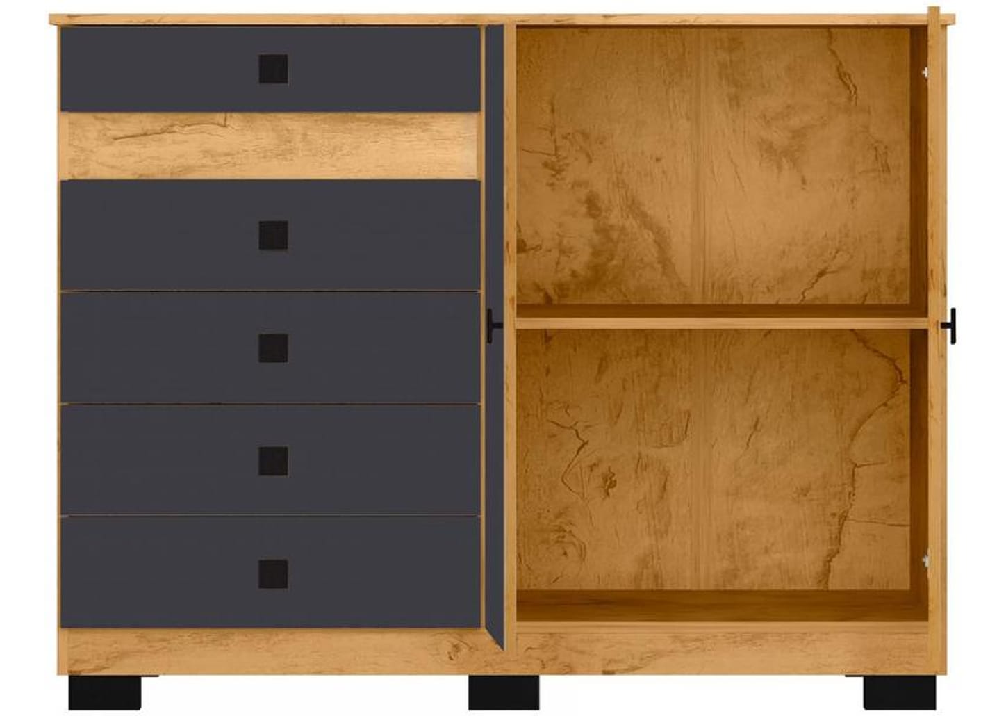 Cômoda 5 Gavetas 2 Portas Araplac Mal