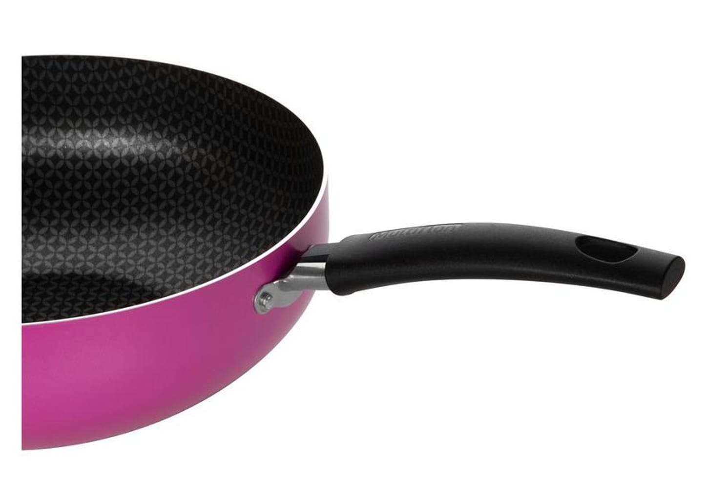 Frigideira Wok Antiaderente Multiflon de Alumínio Color Rosa 24cm