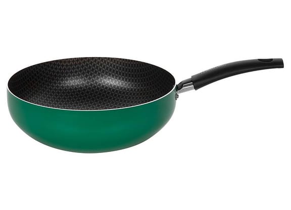 Frigideira Wok Antiaderente Multiflon de Alumínio Color Verde 24cm