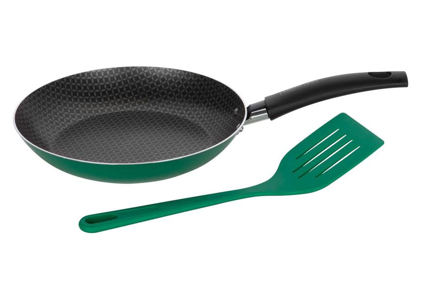 Frigideira Antiaderente Multiflon de Alumínio Color Verde 22cm com Espátula