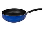 Frigideira Wok Antiaderente Multiflon de Alumínio Color Azul 24cm