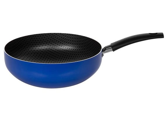 Frigideira Wok Antiaderente Multiflon de Alumínio Color Azul 24cm