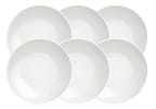 Jogo de Pratos Redondo de Porcelana Branco Fundo - Tramontina Sophia 6 Peças