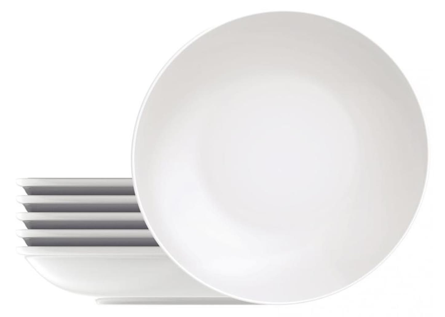 Jogo de Pratos Redondo de Porcelana Branco Fundo - Tramontina Sophia 6 Peças