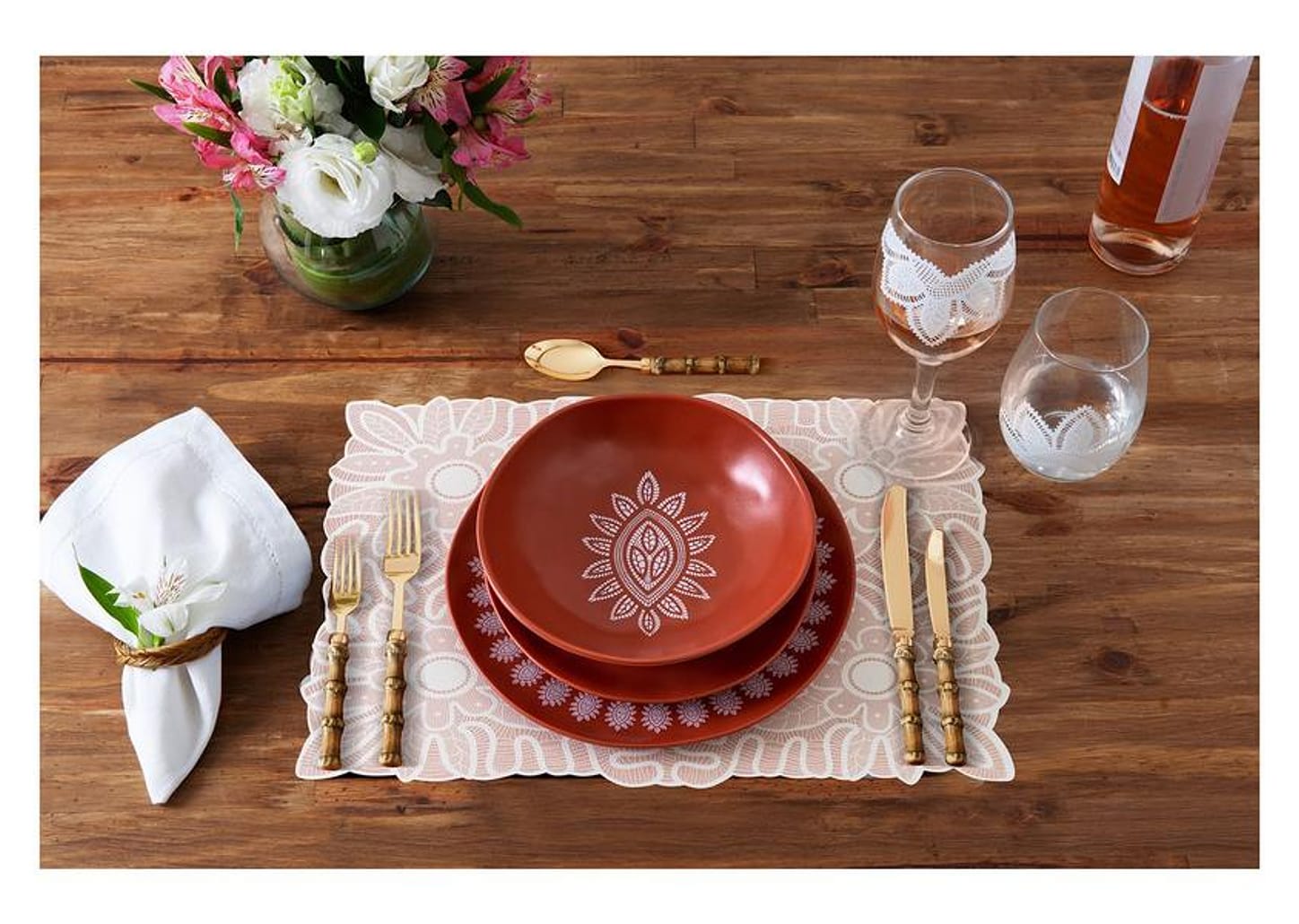 Jogo Americano Mandacaru Martha Medeiros Terra 4 Peças 43x30cm