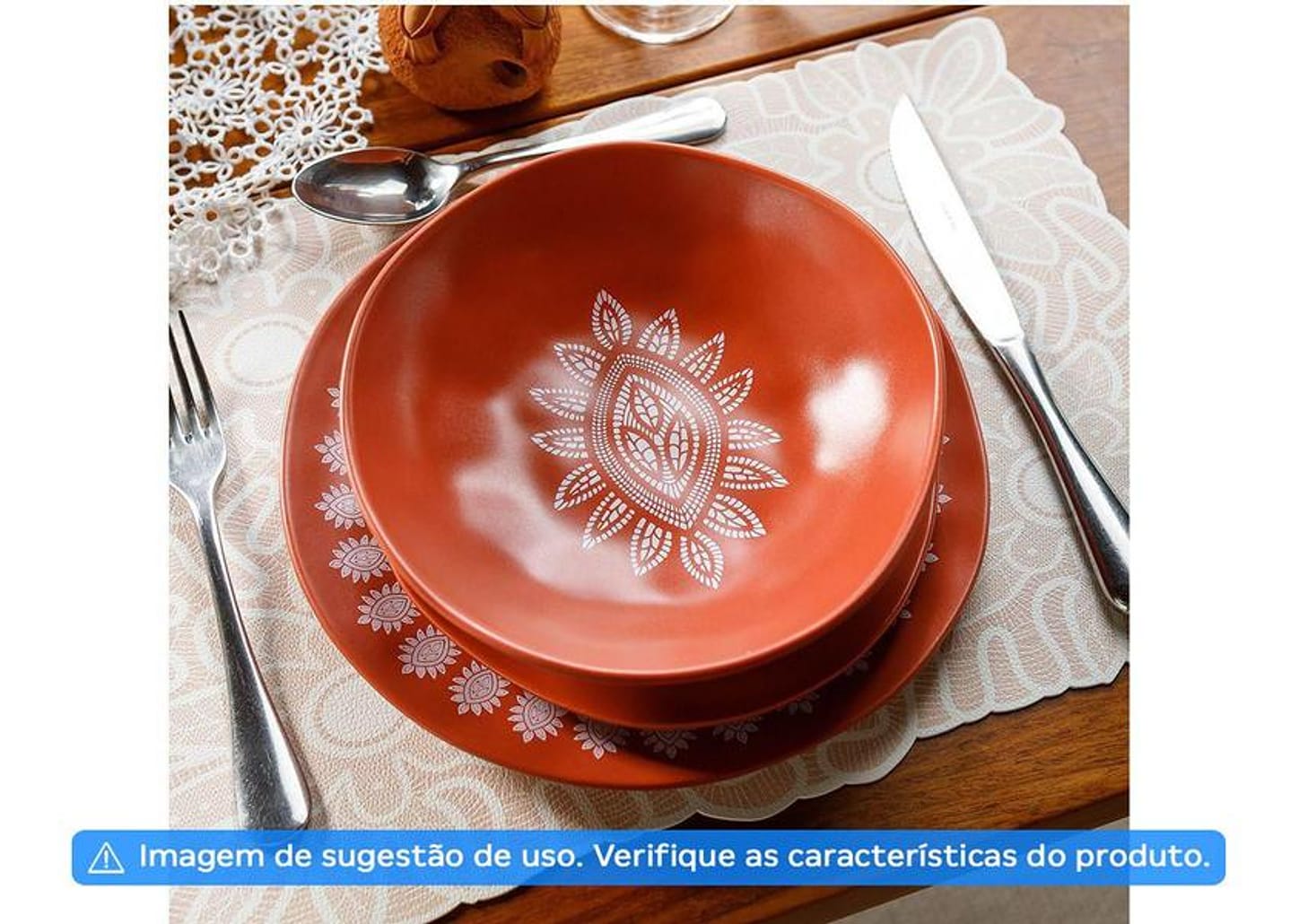 Jogo Americano Mandacaru Martha Medeiros Terra 4 Peças 43x30cm