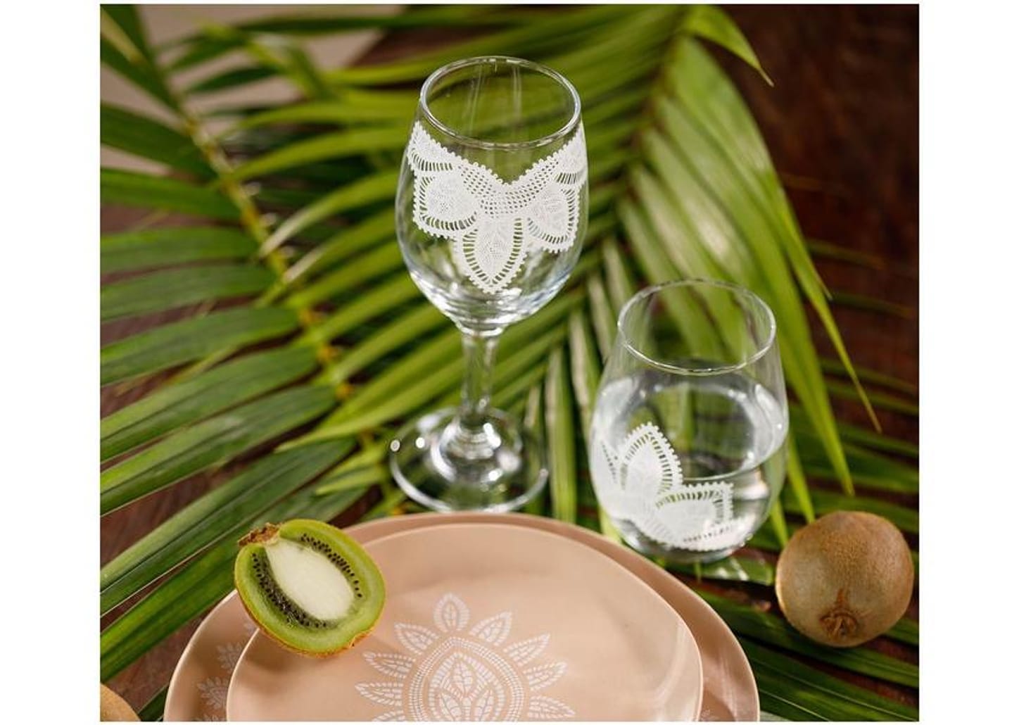 Jogo de Copos de Vidro Mandacaru Martha Medeiros 500ml 6 Peças