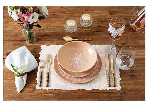 Jogo Americano Mandacaru Martha Medeiros Areia 4 Peças 43x30cm