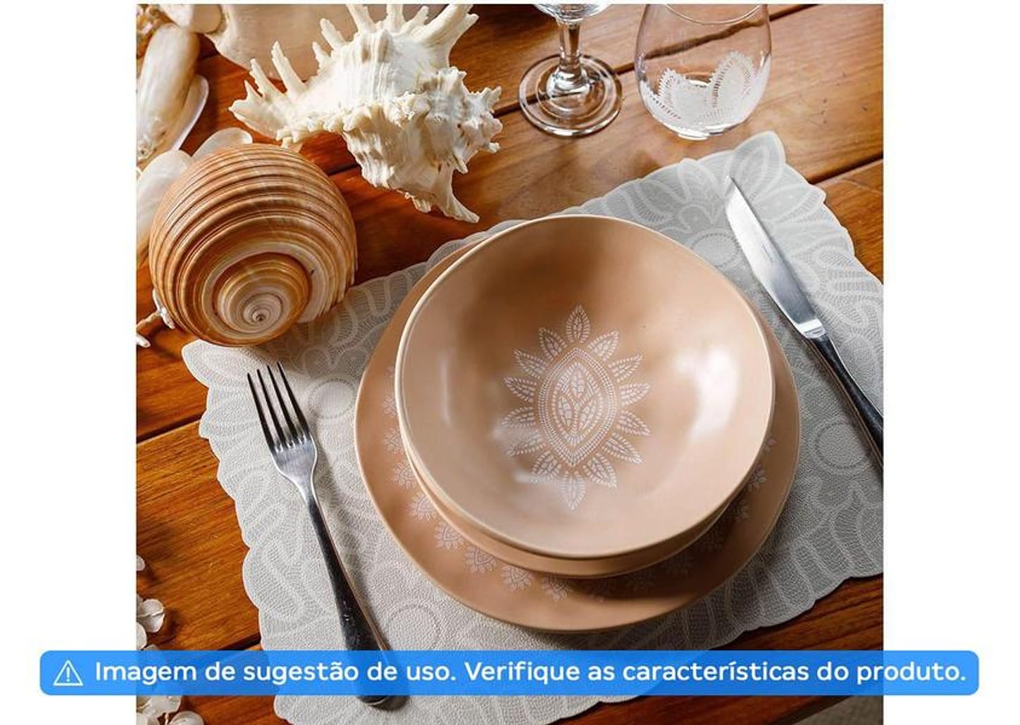 Jogo Americano Mandacaru Martha Medeiros Areia 4 Peças 43x30cm