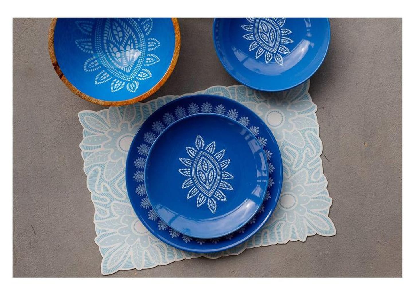 Jogo Americano Mandacaru Martha Medeiros Céu 4 Peças 43x30cm