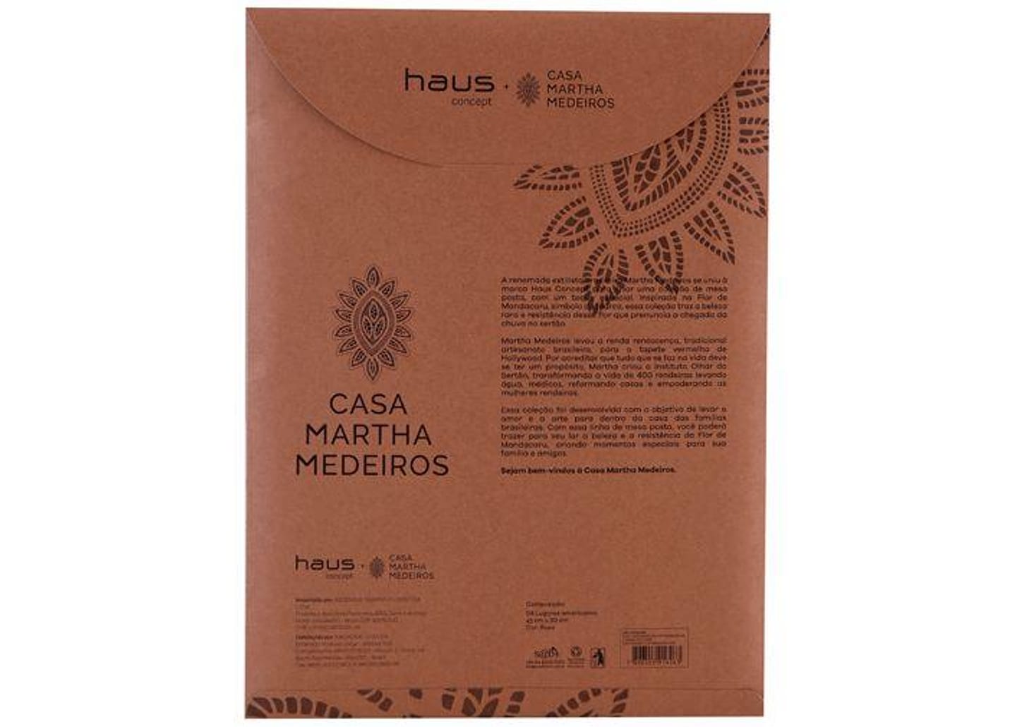 Jogo Americano Mandacaru Martha Medeiros Céu 4 Peças 43x30cm