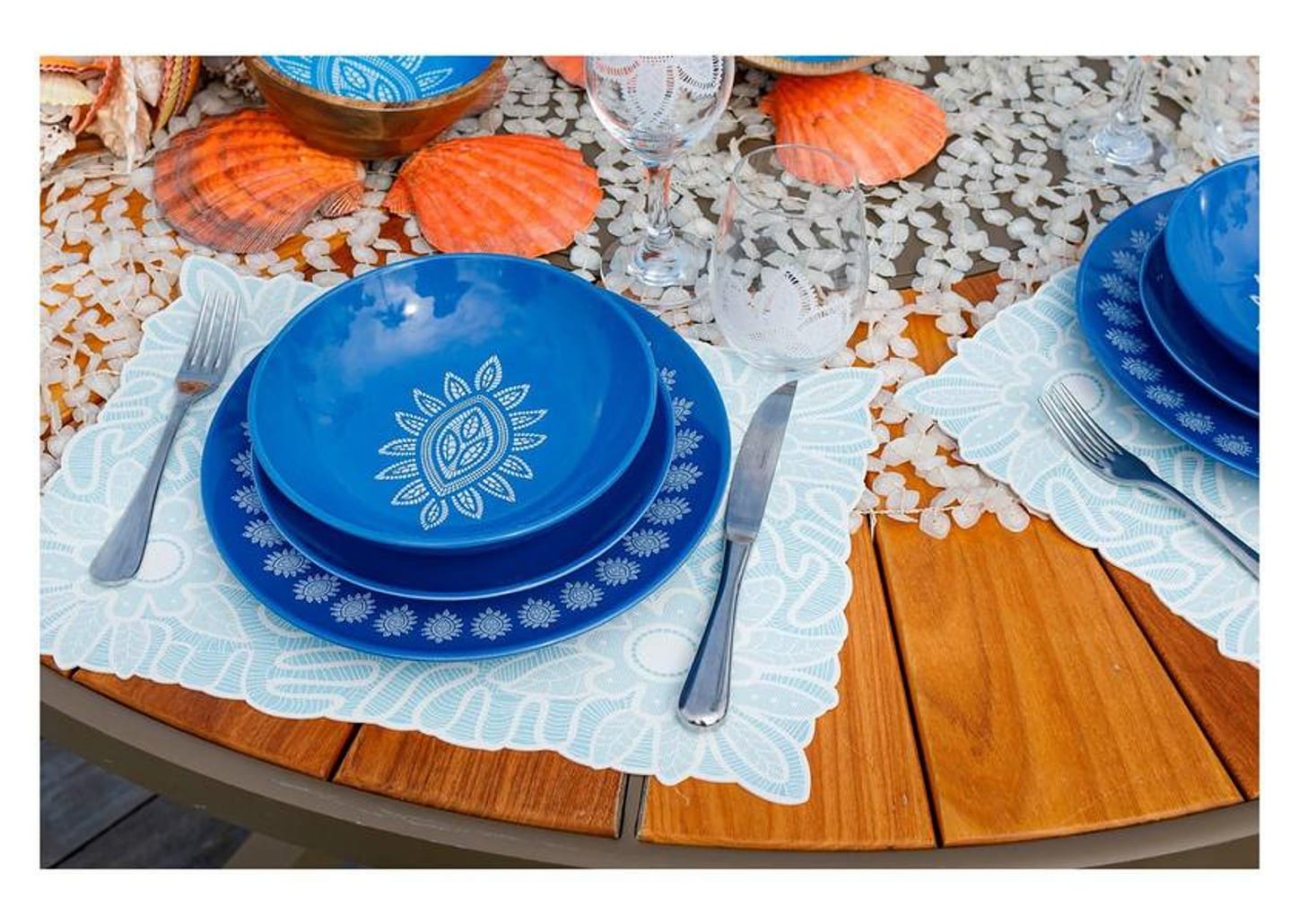 Jogo Americano Mandacaru Martha Medeiros Céu 4 Peças 43x30cm