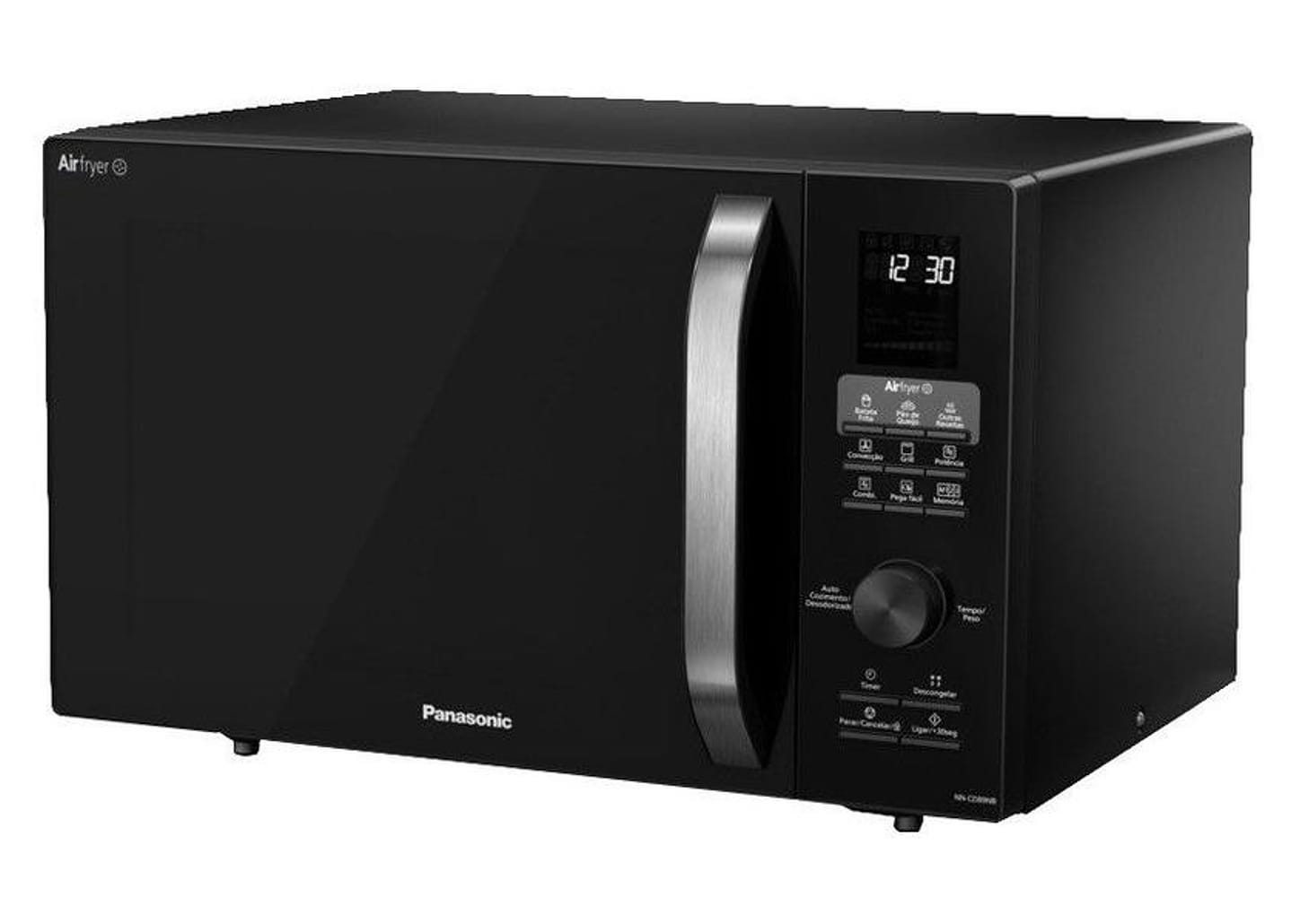 Micro-ondas AirFryer 4 em 1 Panasonic CD89 - Black Glass 30L