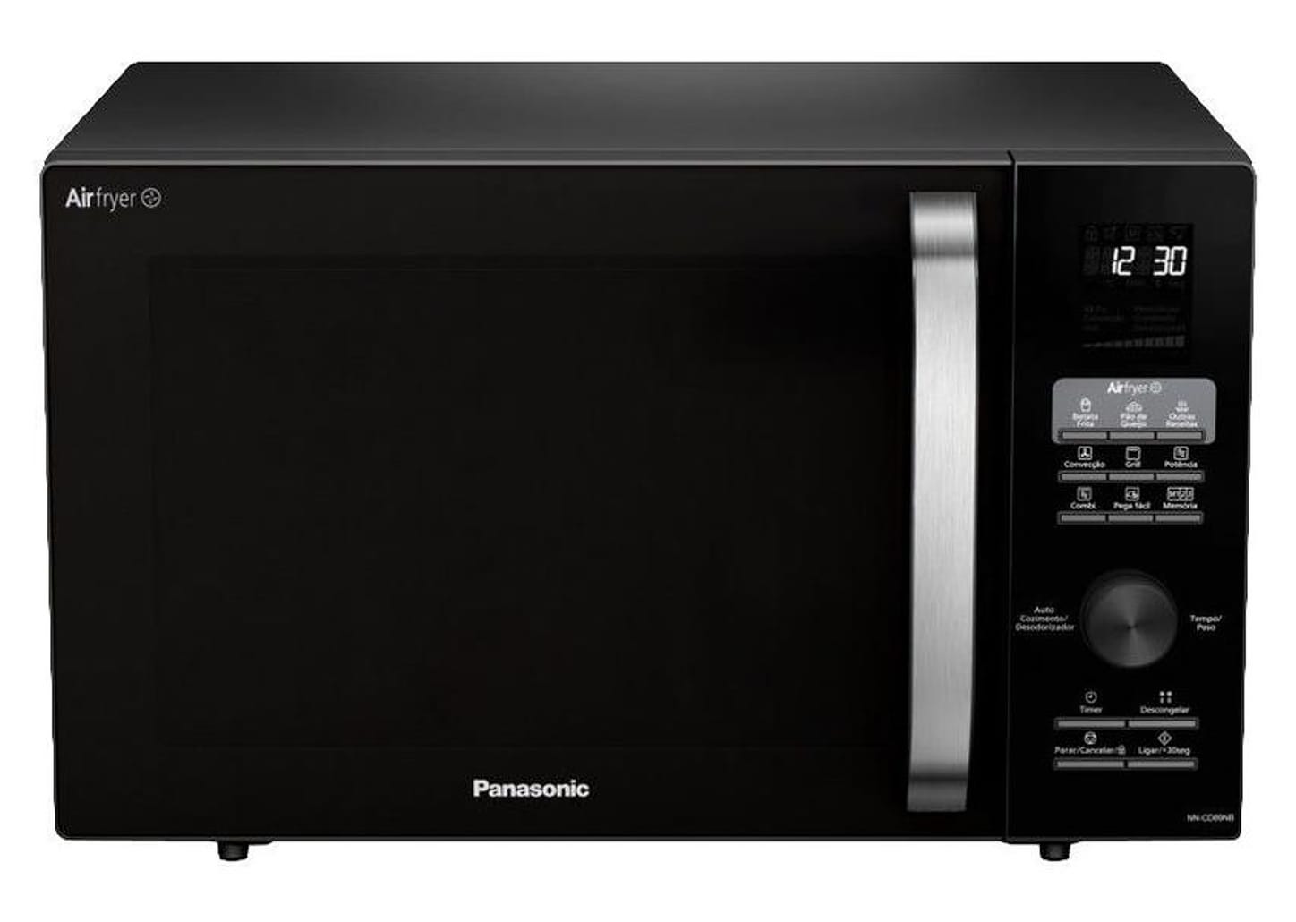 Micro-ondas AirFryer 4 em 1 Panasonic CD89 - Black Glass 30L