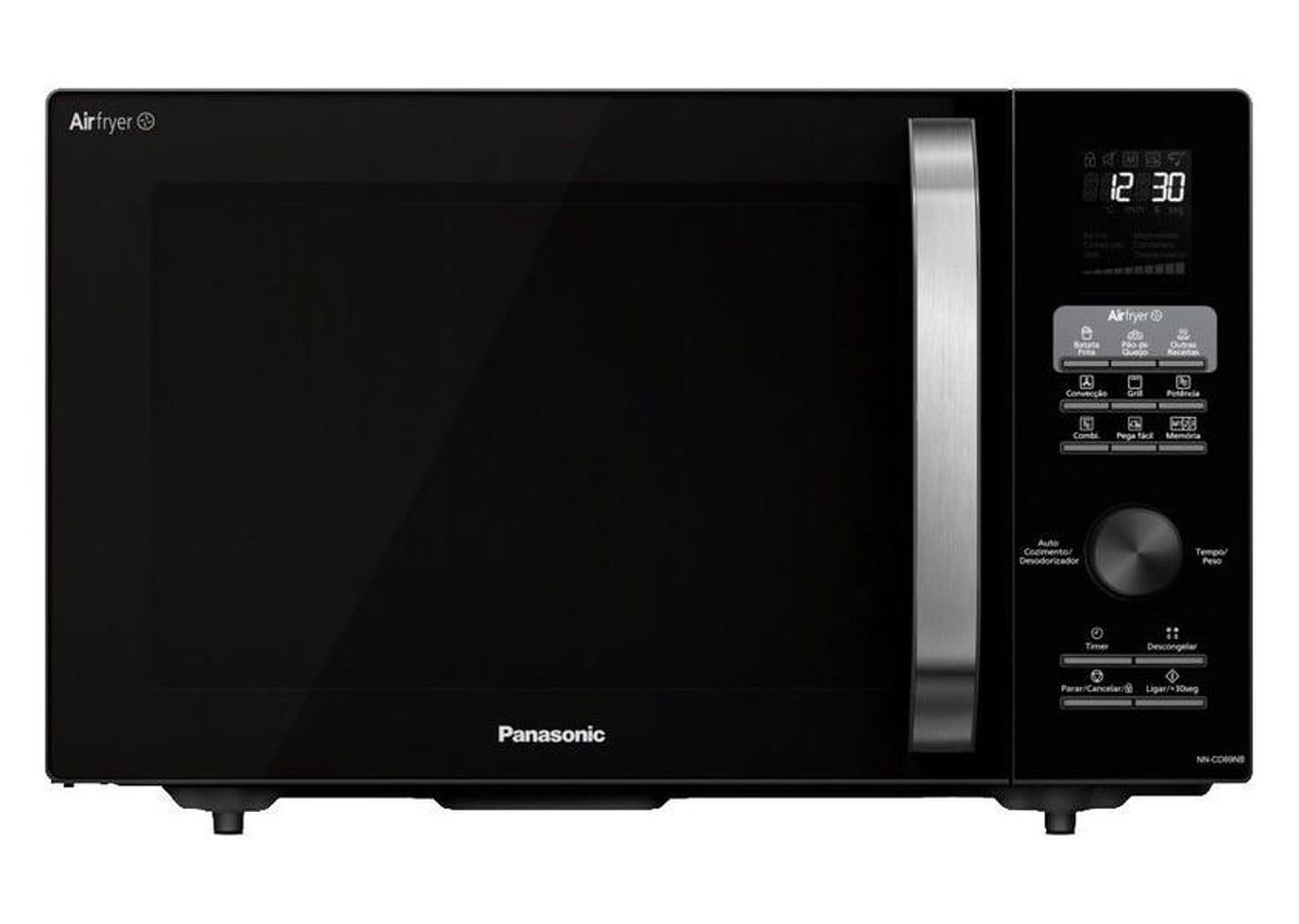 Micro-ondas AirFryer 4 em 1 Panasonic CD89 - Black Glass 30L