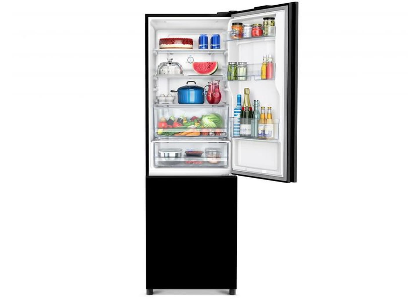 Geladeira/Refrigerador Panasonic Frost Free - Inverse Black Glass 397L NR-BB41GV1BA