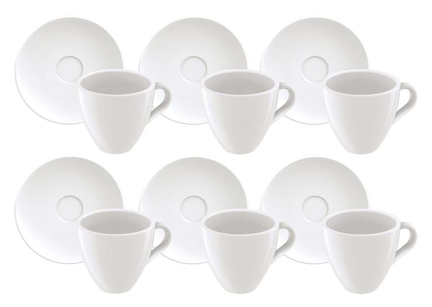 Jogo de Xícaras de Café de Porcelana 95ml - Tramontina Paola 6 Peças