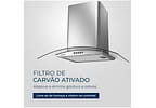 Coifa de Parede Mondial 60cm Inox até 4 Bocas - Curvo CF60-01
