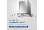 Coifa de Parede Mondial 60cm Inox até 4 Bocas - Curvo CF60-01