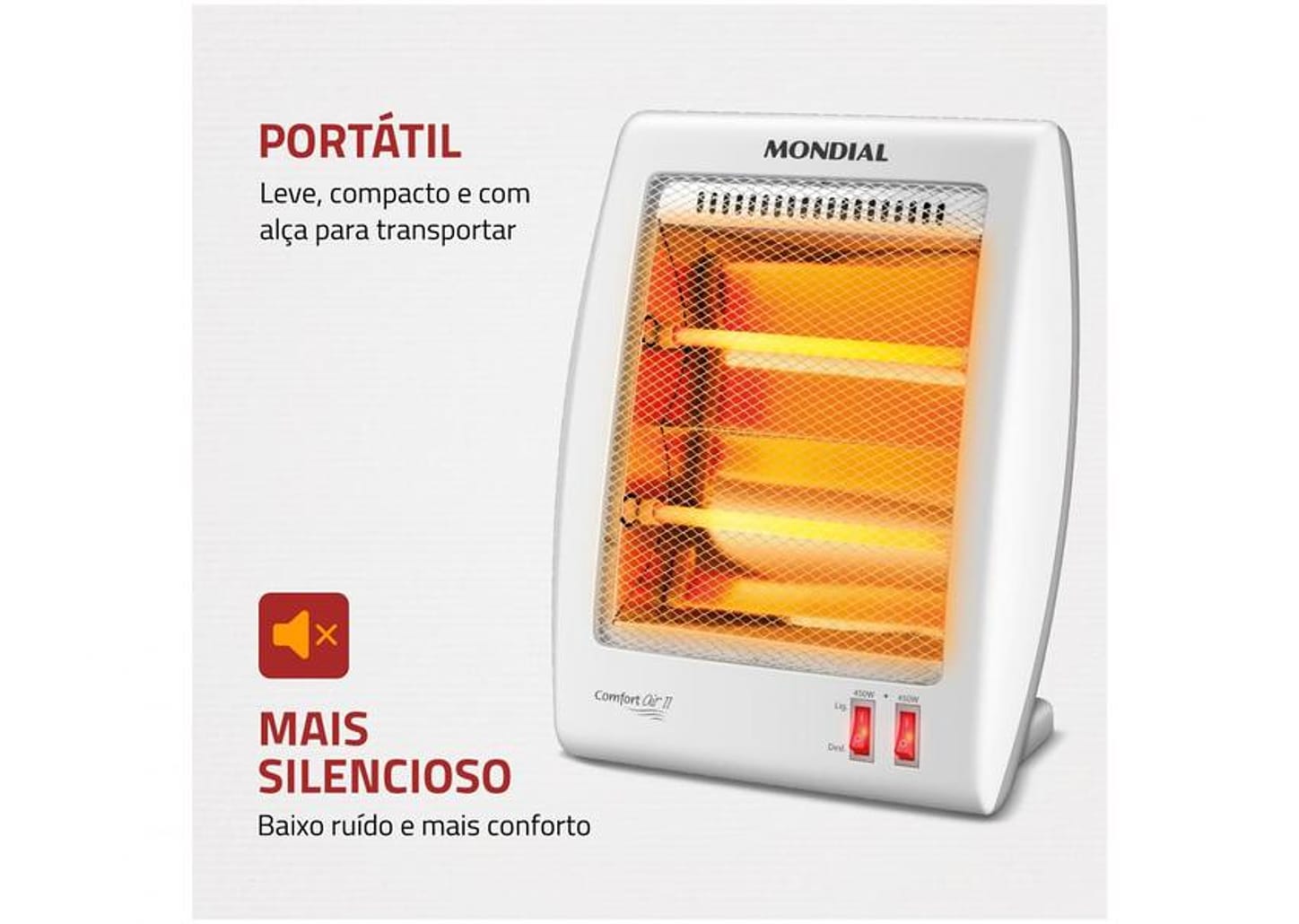 Aquecedor Quartzo Mondial A-15 Portátil